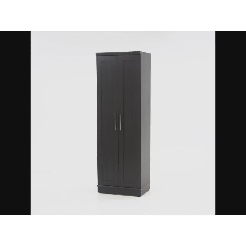 Soft White MDF Lockable Cabinet with 4 Adjustable Shelves