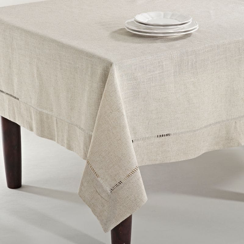Mediterranean Charm Poly-Linen Blend Rectangular Tablecloth