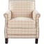 Contemporary Beige Wood Accent Chair with Nailhead Detail