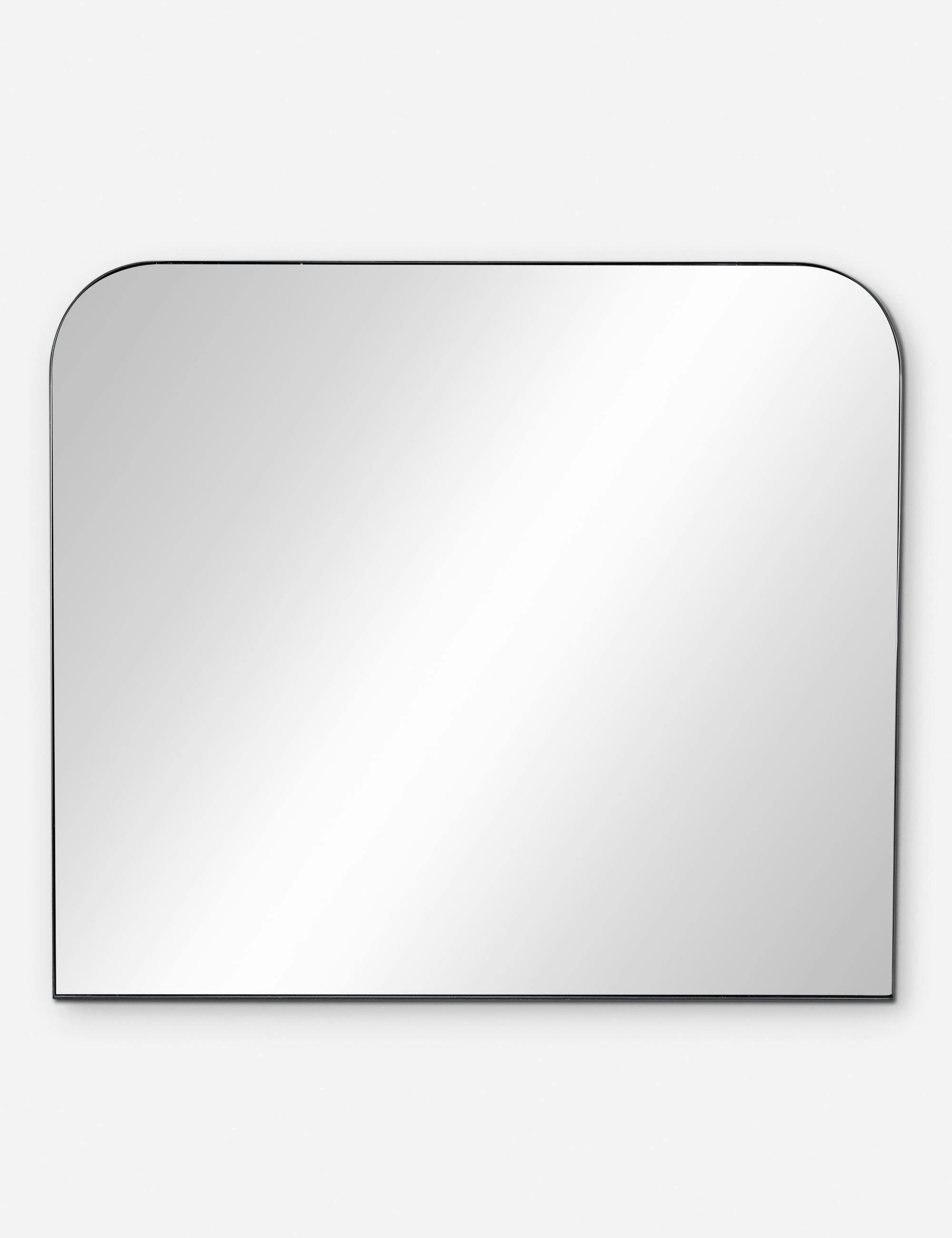 Elegant Matte Black Rectangular Vanity Wall Mirror