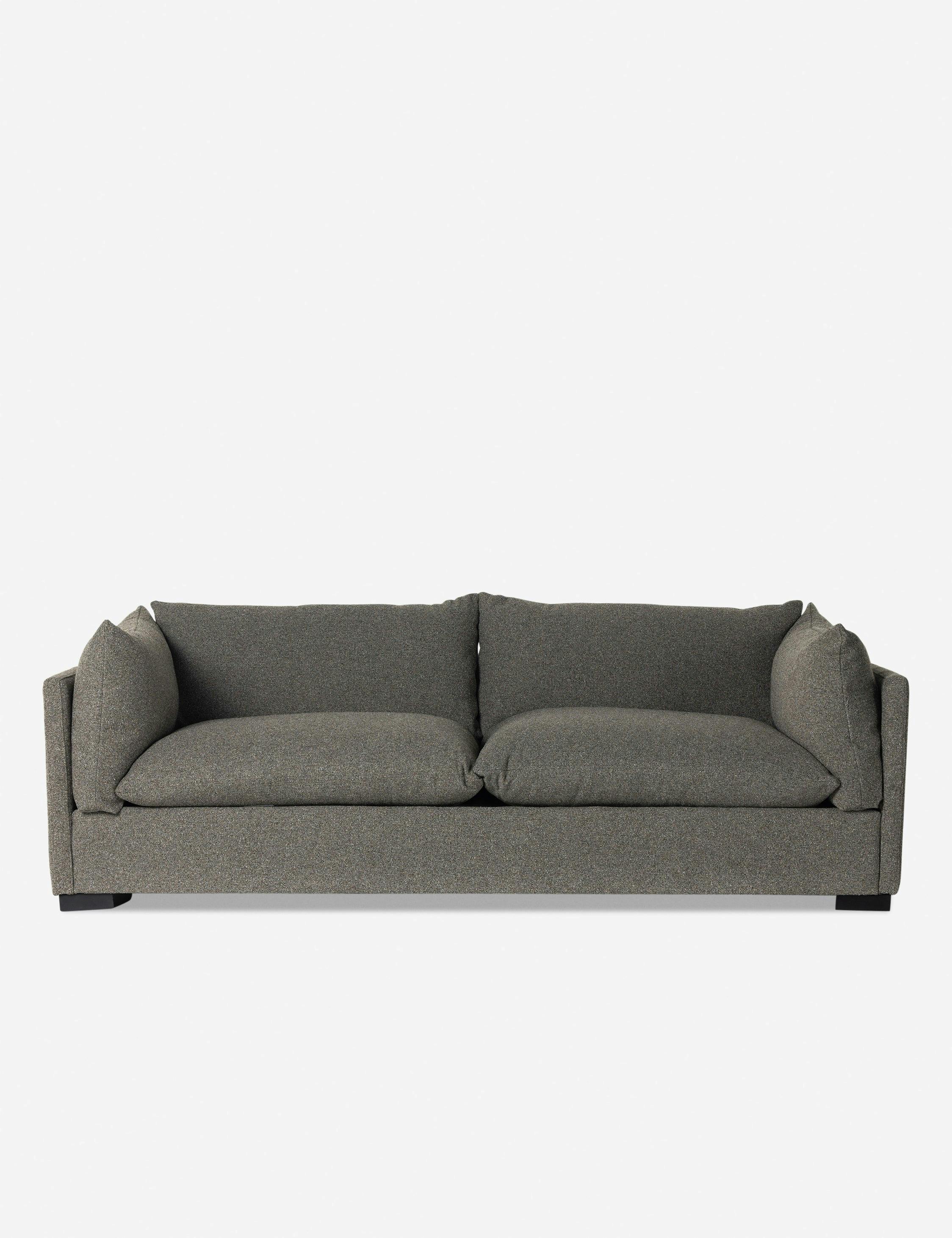Arlen 90'' White Performance Fabric Plush Sofa