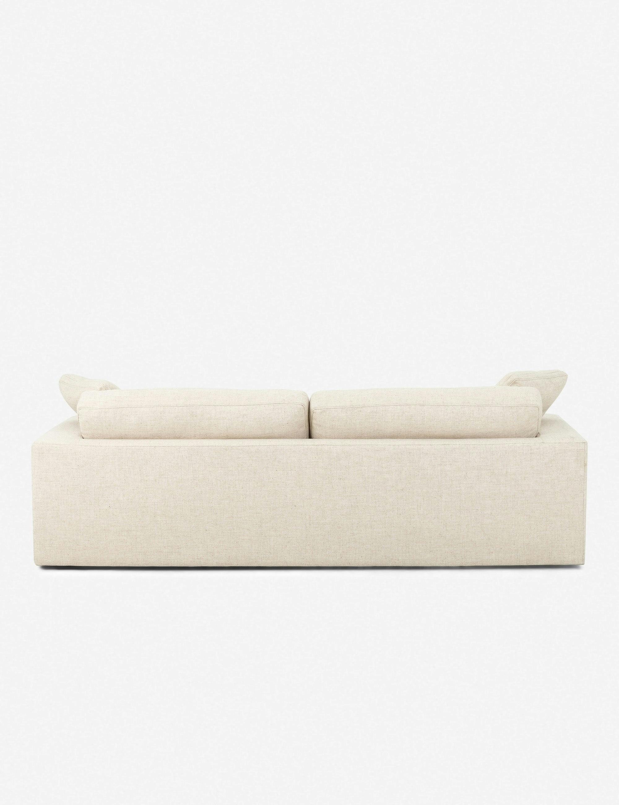 Thames Cream Casual Feather-Down Filled Plush Sofa 96.5"
