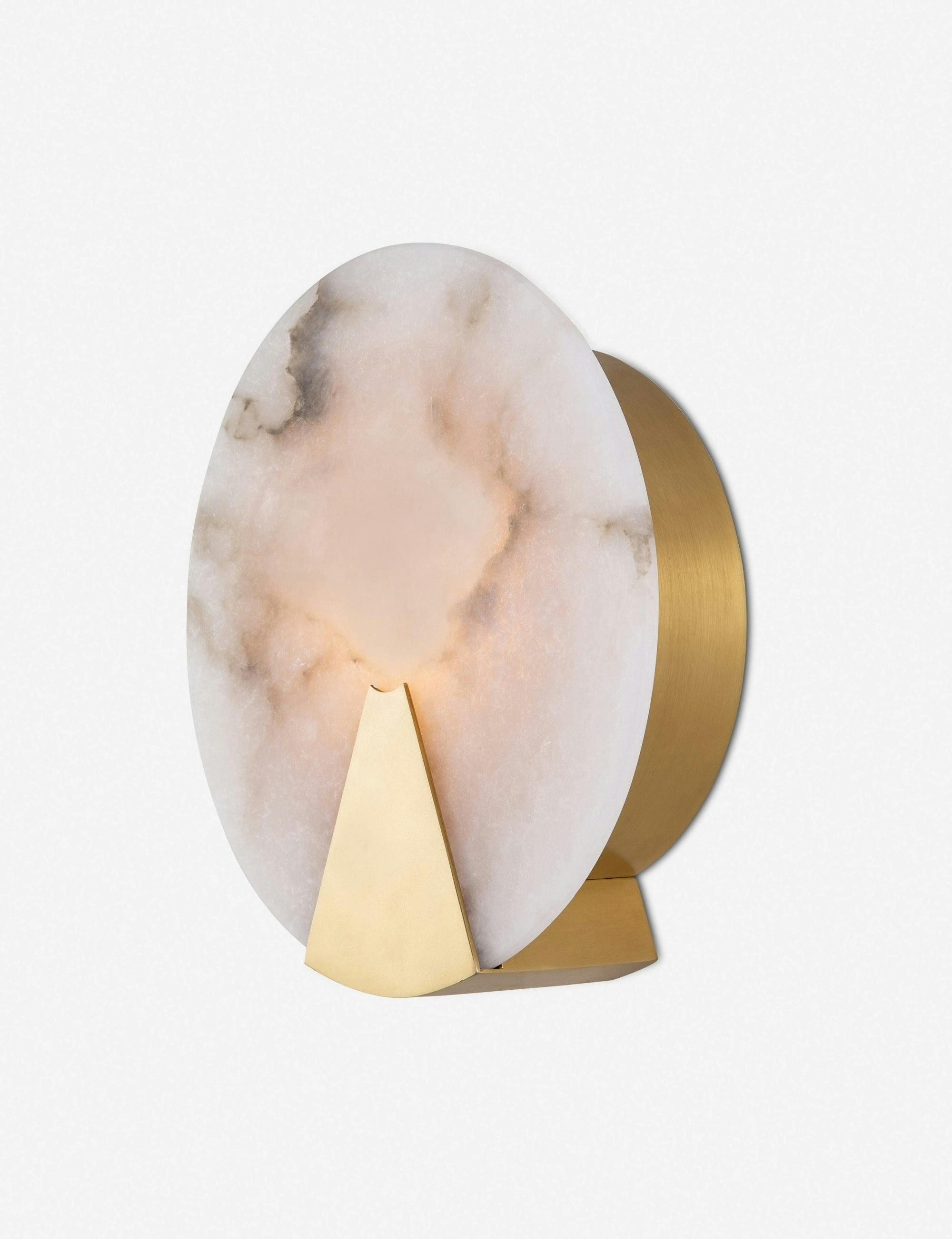 Houston 10.75" Gold Finish Natural Stone Wall Sconce