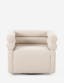Hampton Cream Glove Leather Swivel Armchair