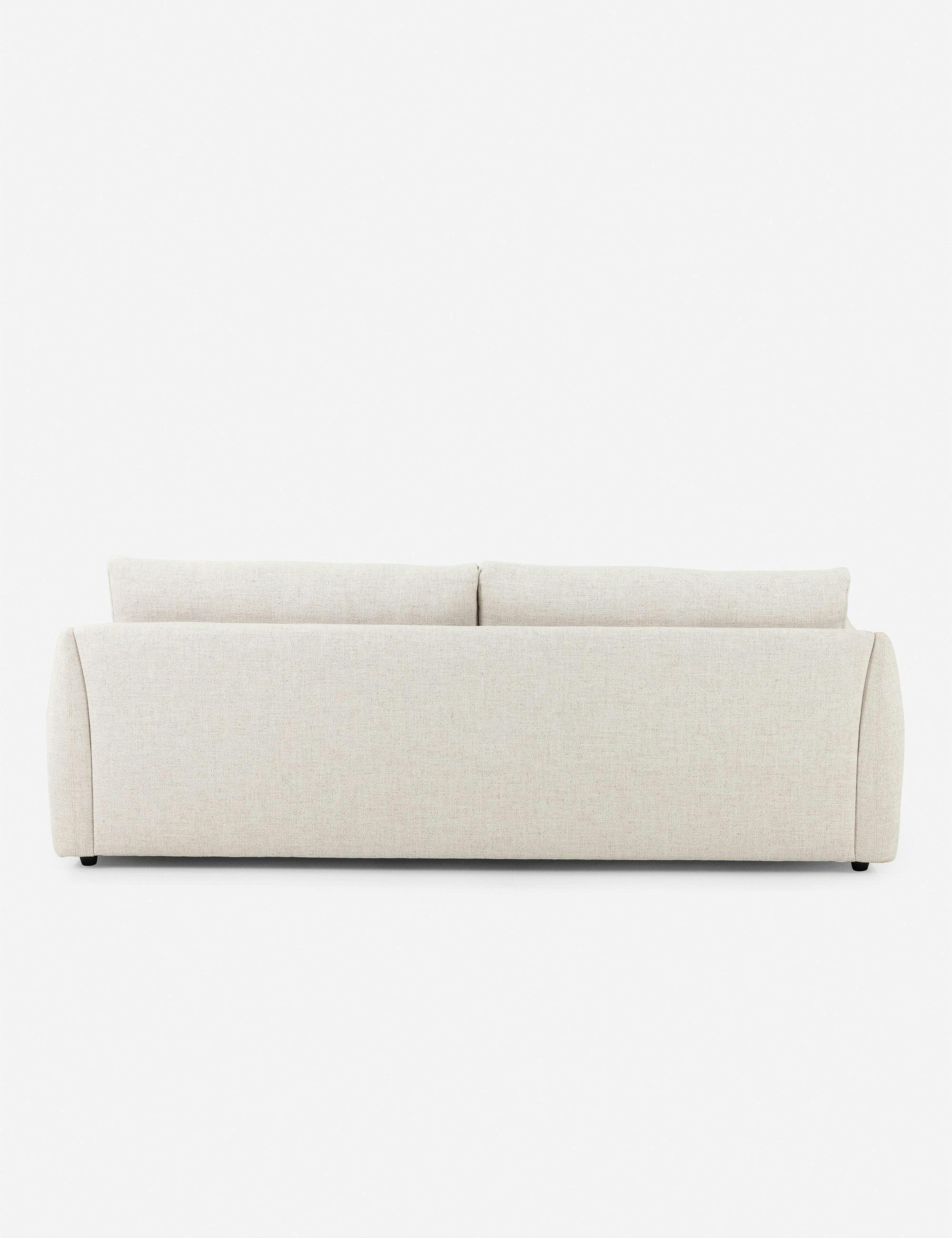 Dover Crescent Tufted Track Arm Sofa with Wood Accents