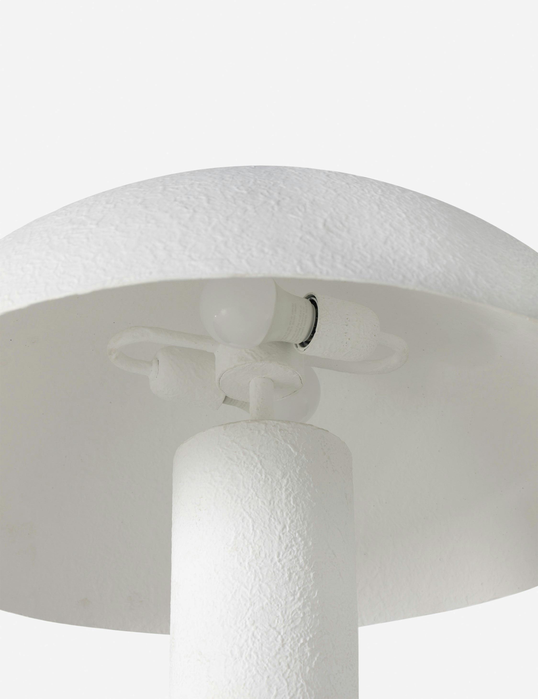 Santorini Chic Matte White Plaster Adjustable Floor Lamp with 3-Way Switch