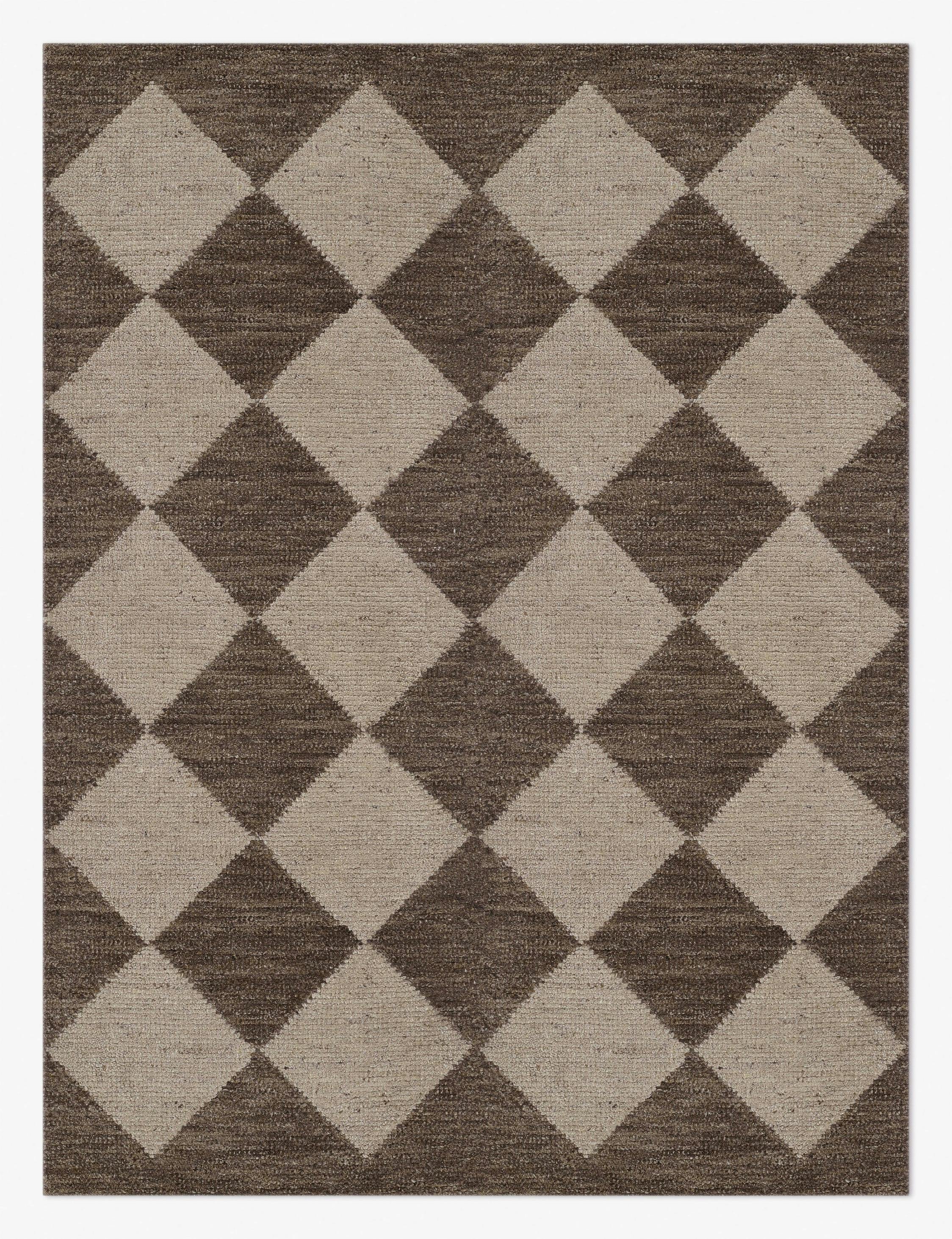 Palau Geometric Brown Hand-Knotted Wool Area Rug - 9' x 12'