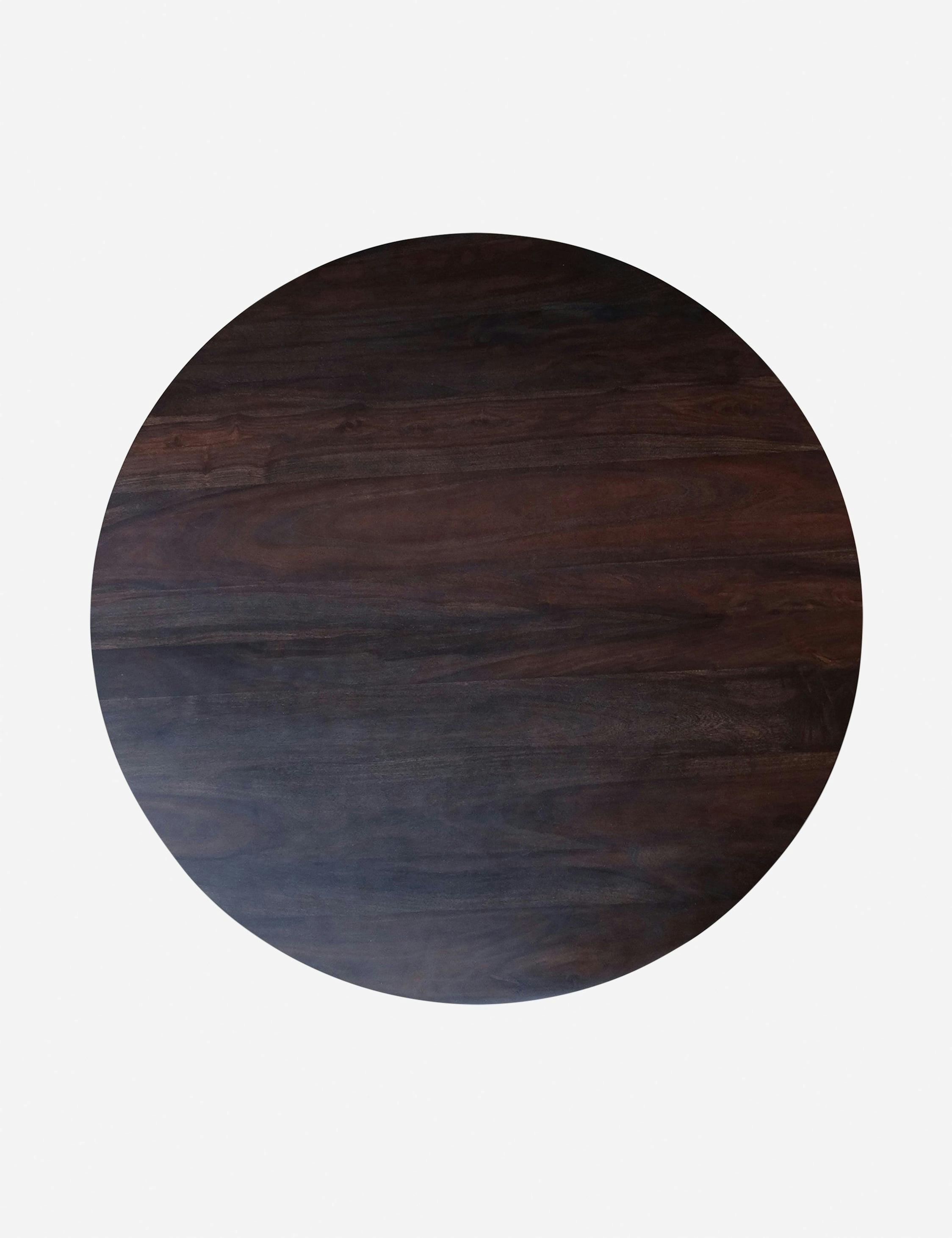 Contemporary Belize 46'' Dark Brown Solid Sheesham Round Dining Table