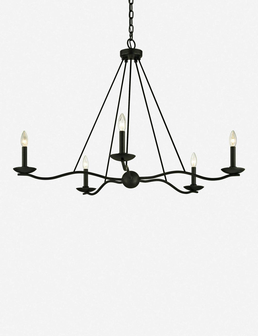 Atherton 40'' Gray Transitional Candle Silhouette Chandelier