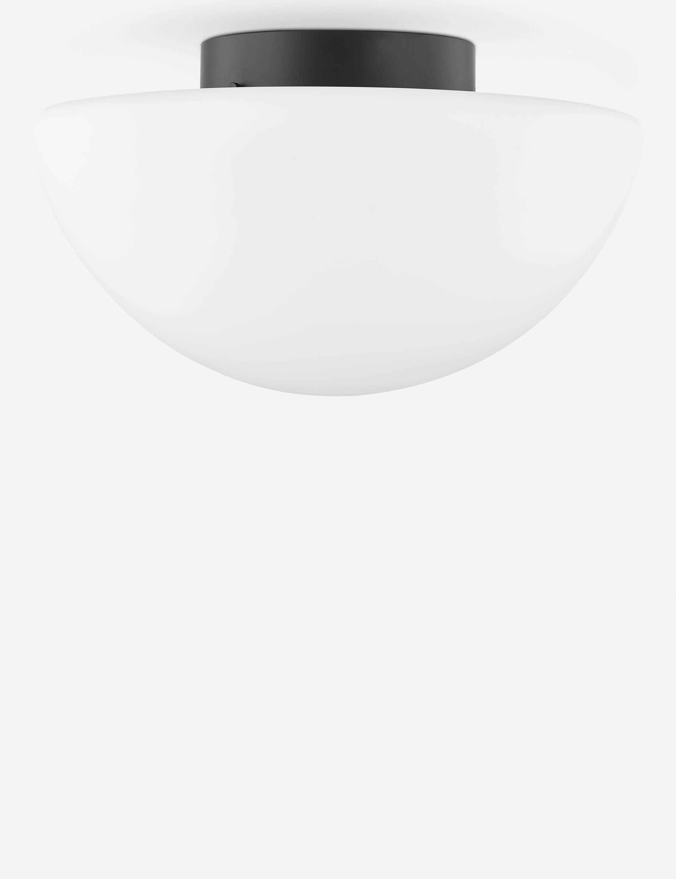 Soft Black Opal Matte Glass 17" Flush Mount Ceiling Bowl