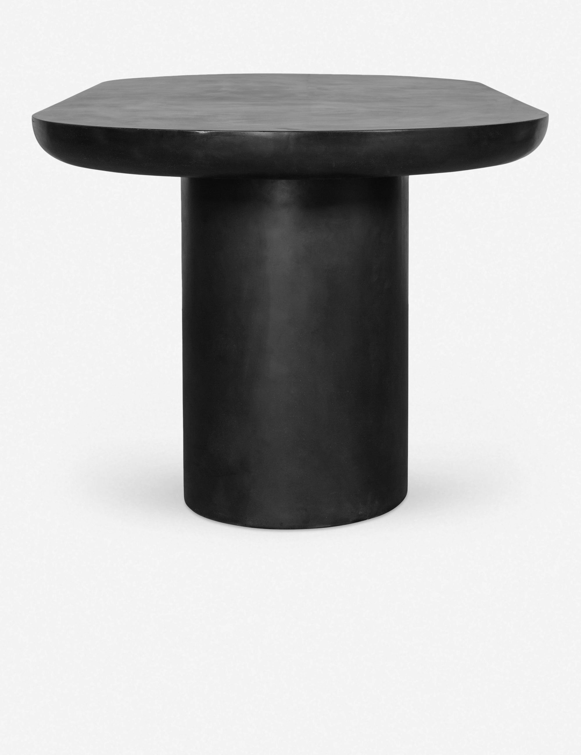Rocca Black Fiber-Reinforced Concrete 6-Seater Oval Dining Table