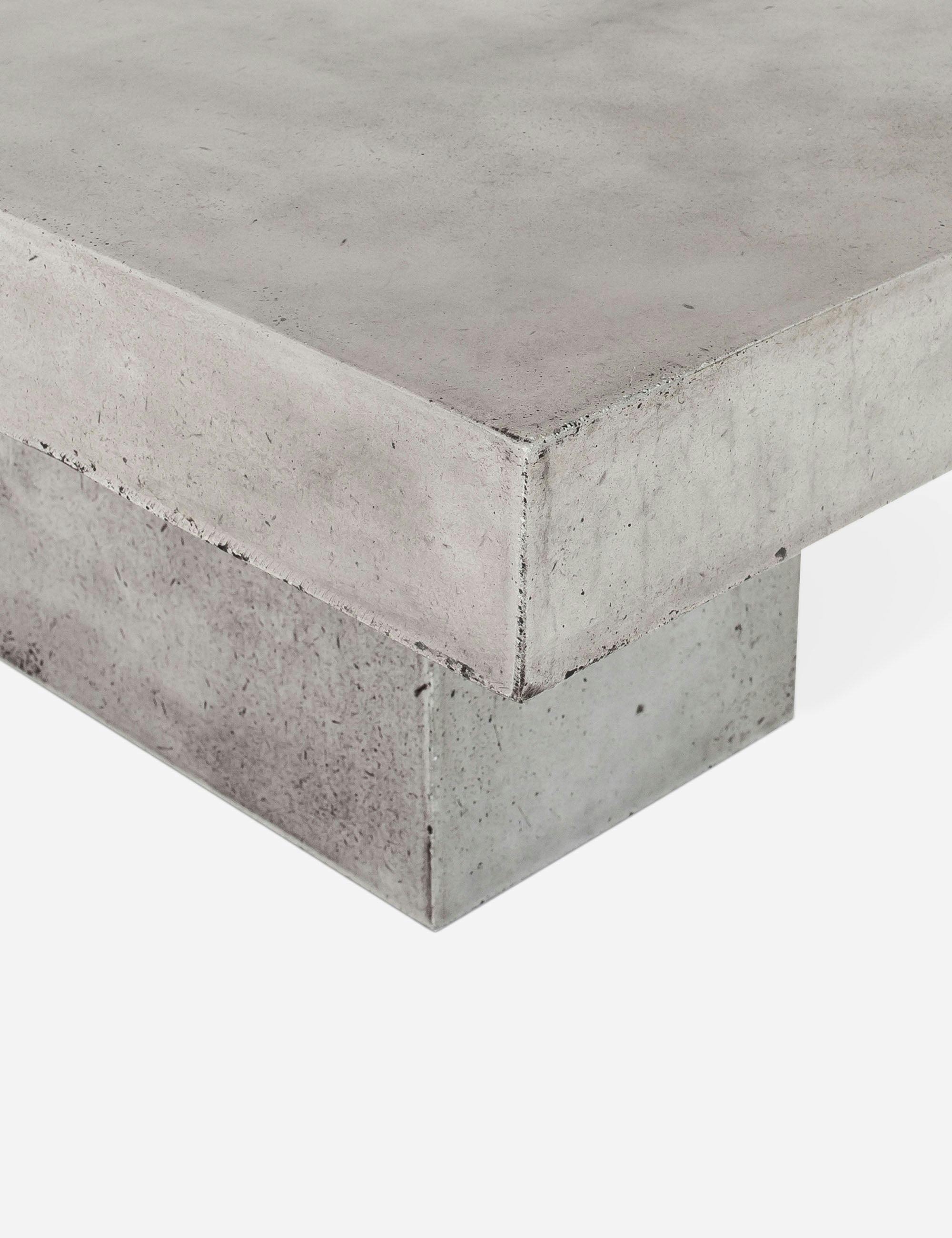 Arely 47'' Gray Industrial Concrete Rectangular Coffee Table