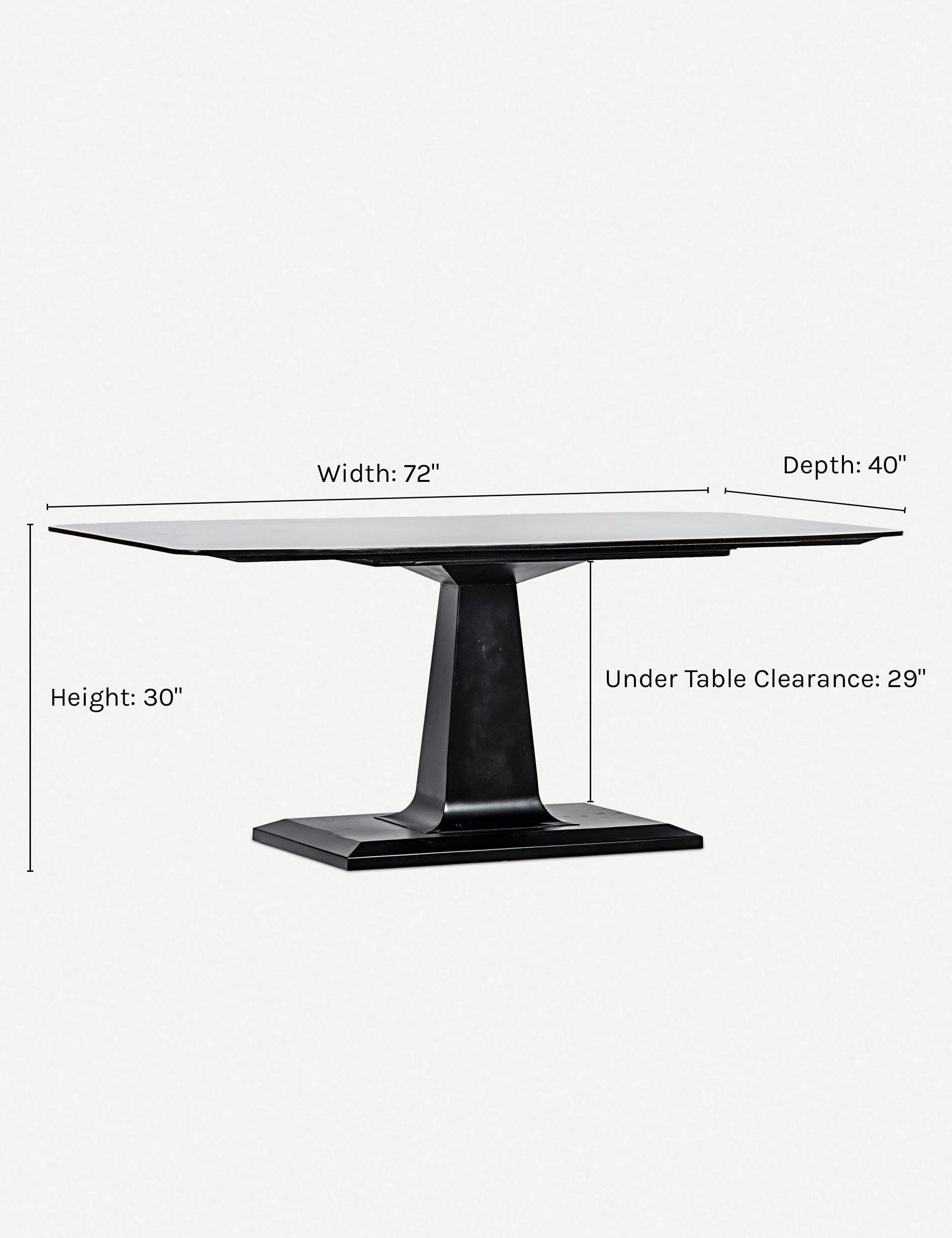 Amboss Sleek Black Wood Rectangular Dining Table