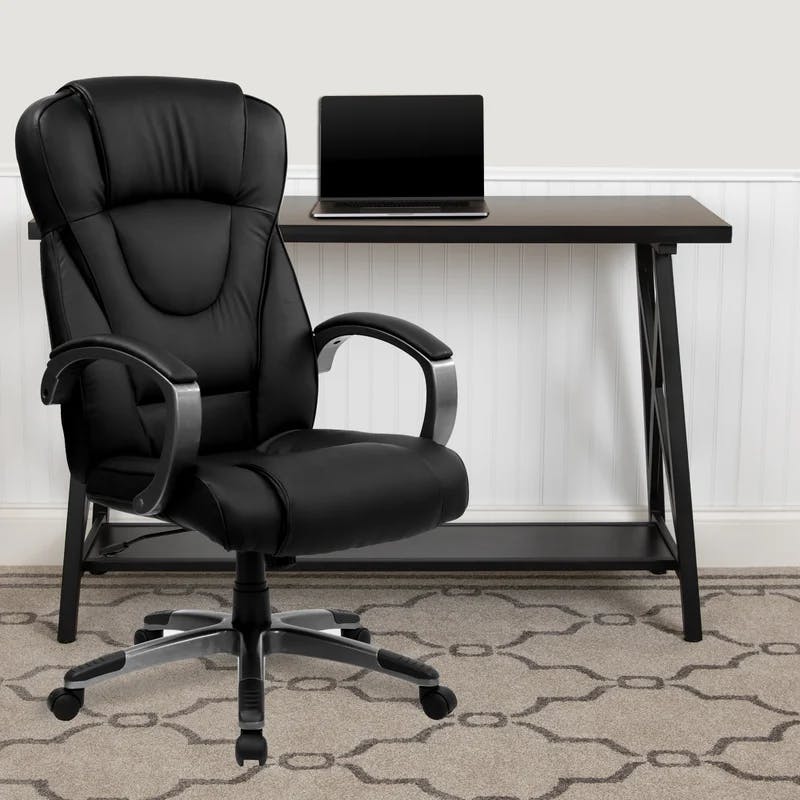 ErgoComfort High Back Black LeatherSoft Executive Swivel Chair
