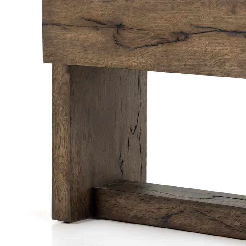 Rustic Fawn Solid Oak 1-Drawer Nightstand