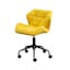 Eldon Diamond Tufted Swivel Armless Office Chair in Yellow