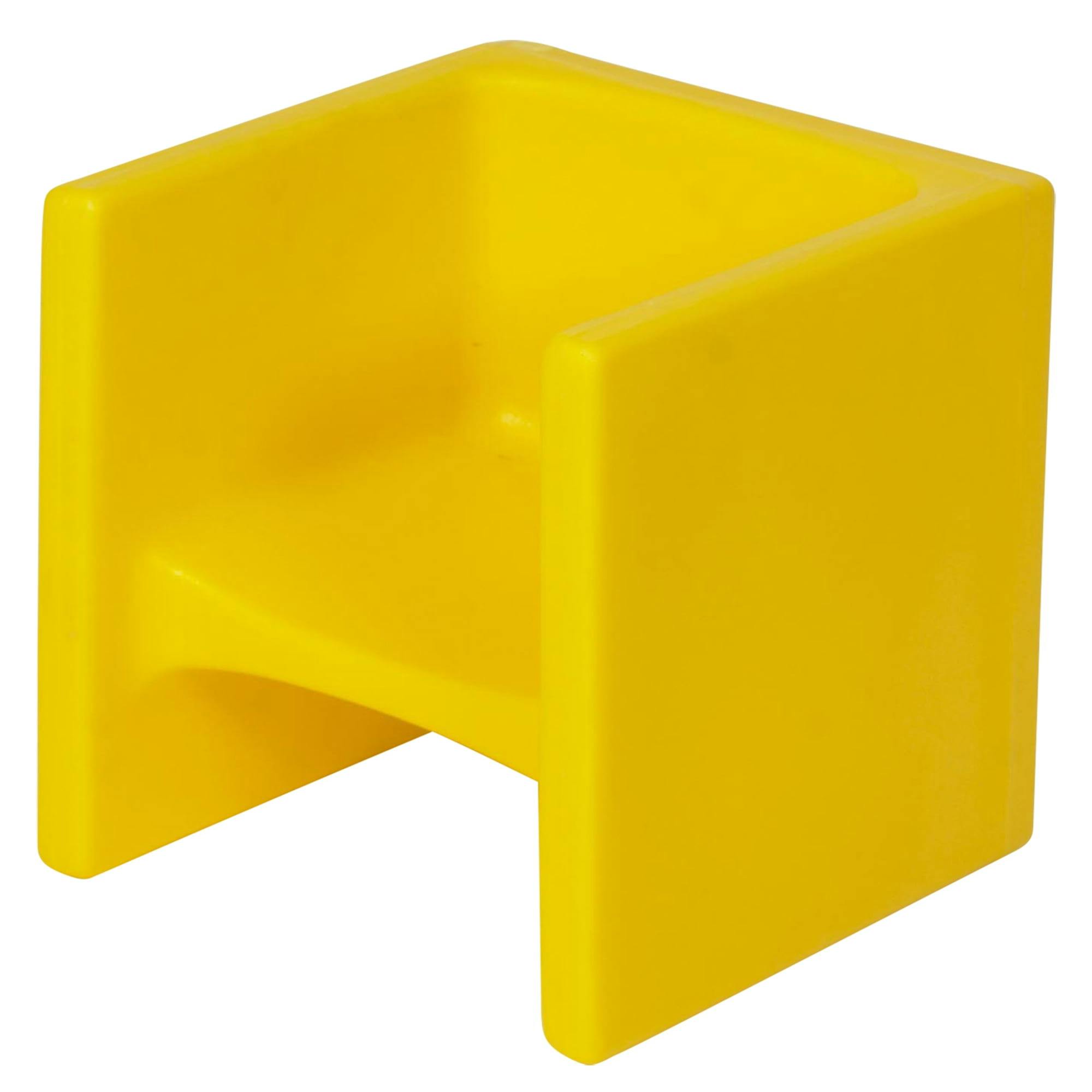 Sunny Delight Convertible Yellow Cube Kids Chair/Table