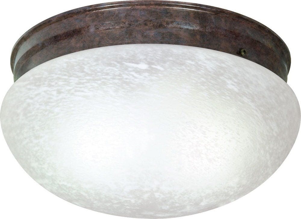 Bronze Drum Indoor/Outdoor Flush Mount Ceiling Lamp
