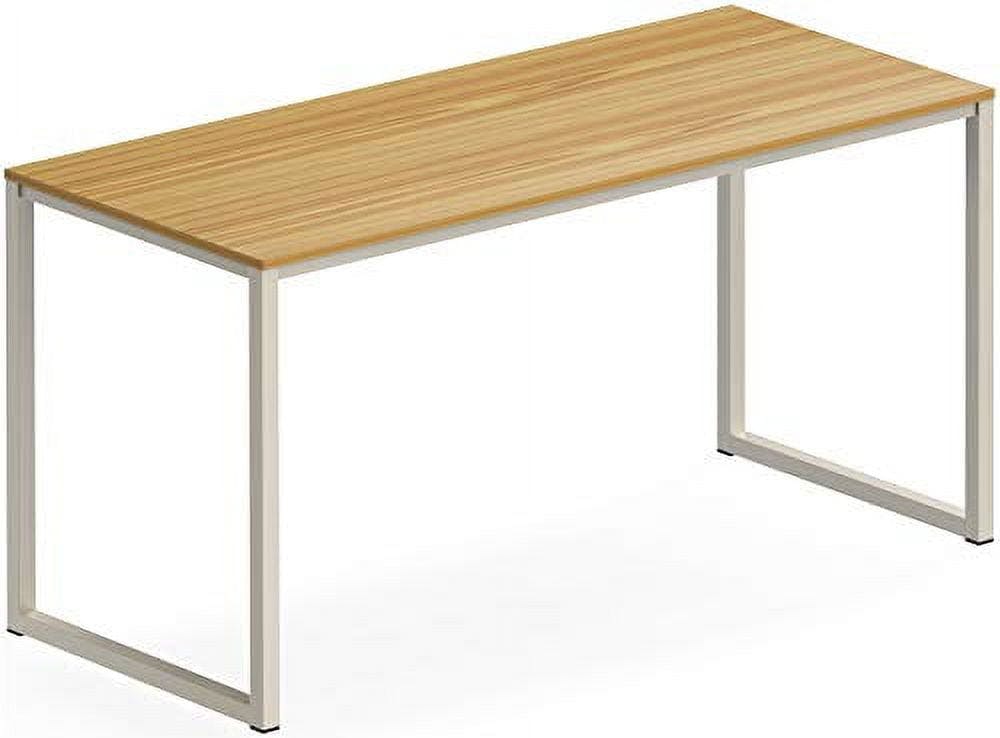 Modern White Oak 48'' Engineered Wood Home Office Desk