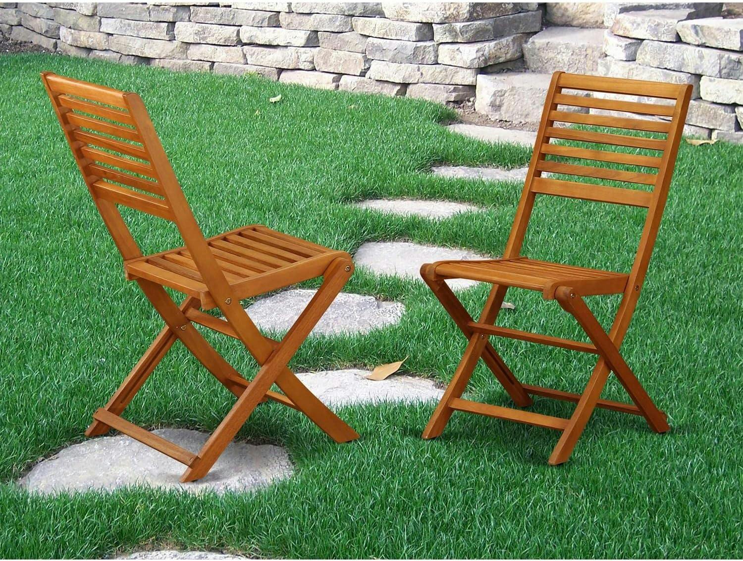 Cameron Foldable Acacia Wood Outdoor Dining Chair - Set of 2