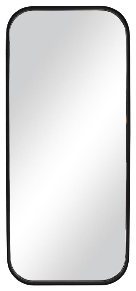 Concord Full-Length Black Iron Rectangular Mirror 70" x 30"