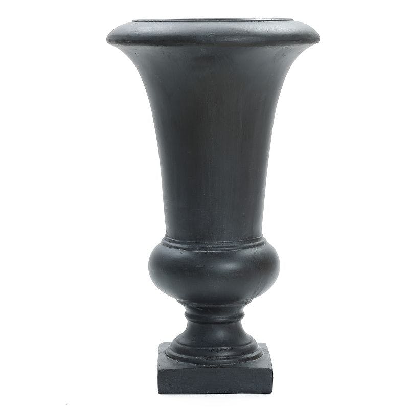 Elegant Gray Slim MGO Urn Planter for Outdoor Spaces