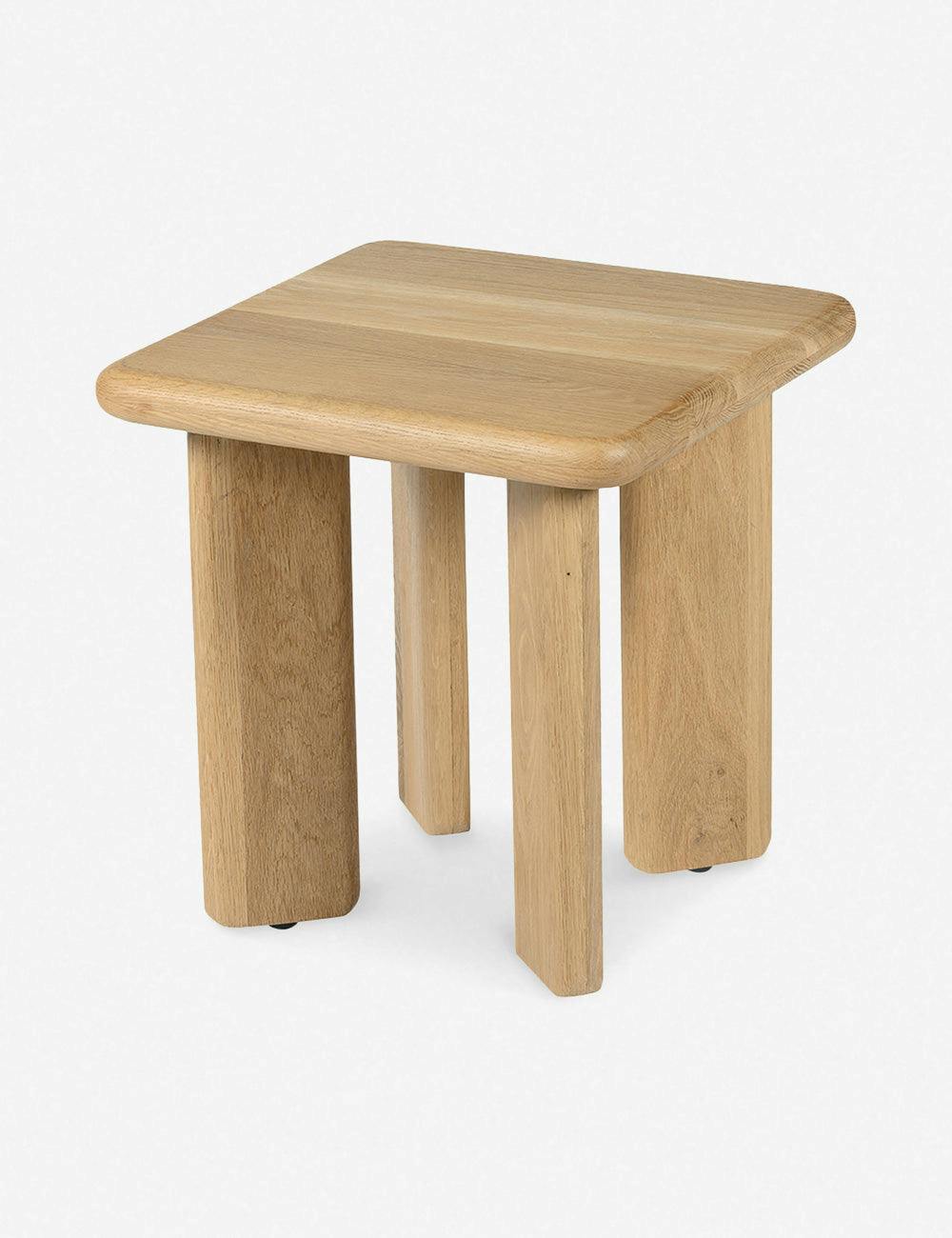 Laurel Chunky Natural Oak 18" Stool/Side Table