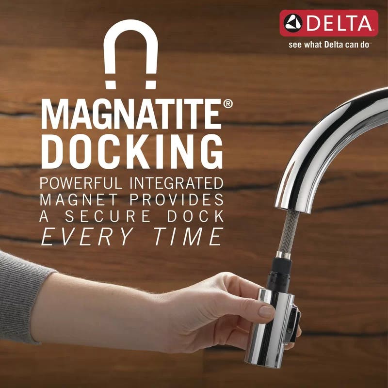 Classic Chrome Pull-Down Bar Faucet with Magnetic Docking