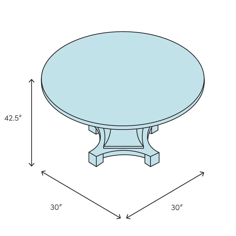 Contemporary Celeste 42.5" Round Marble & Wood Bar Table