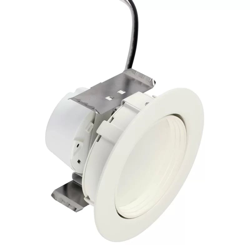 Sleek White Aluminum 7.28" LED Recessed Lighting Kit for Indoor/Outdoor