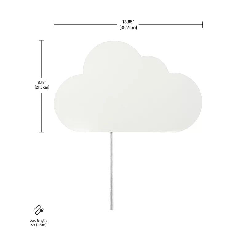 Nimbus Floating Cloud Matte White Plug-In Sconce