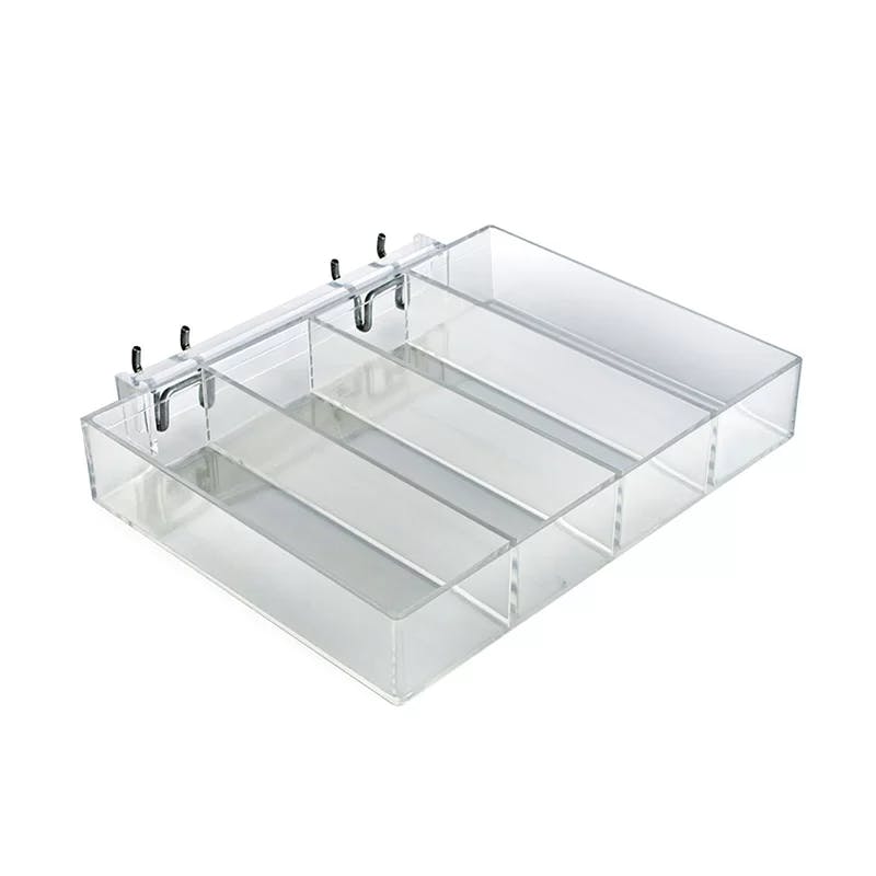 Clear Acrylic 4-Compartment Portable Organizer Tray