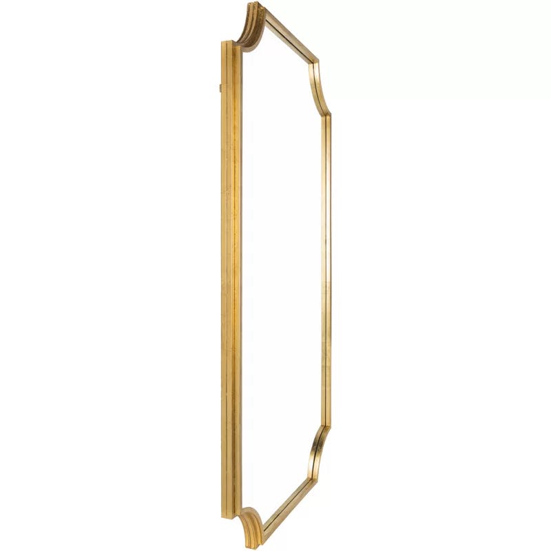 Joslyn Traditional Rectangular 75'' Gold Leaf Wood Mirror