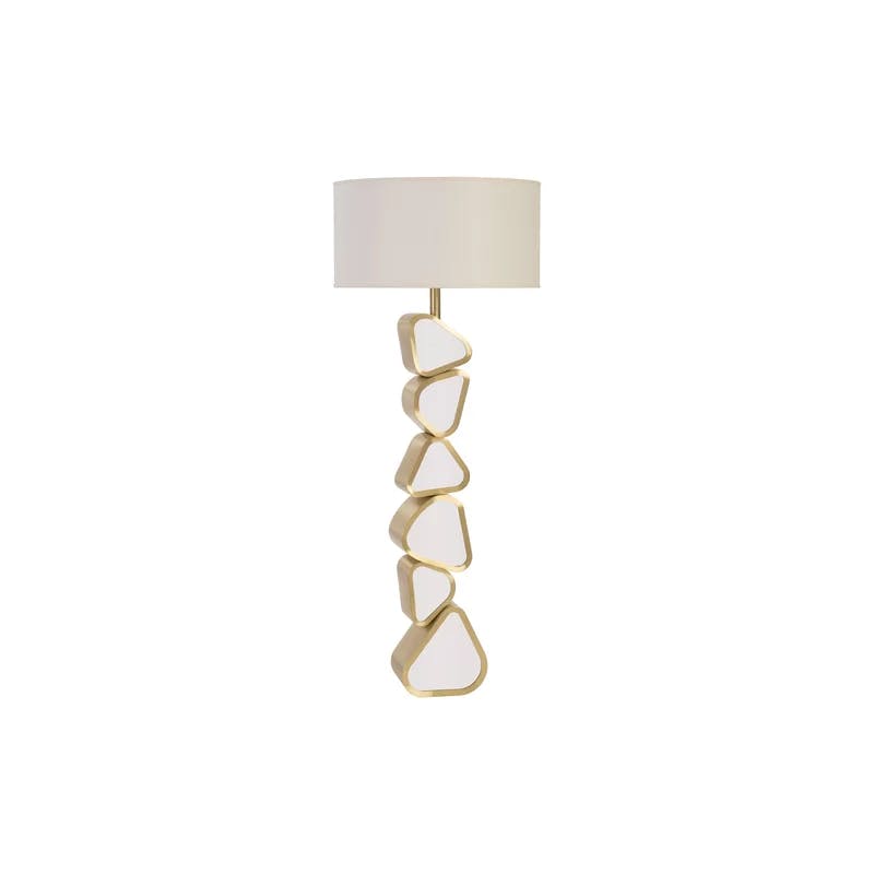 Pebble 67'' Contemporary Gold Brushed Brass Novelty Floor Lamp