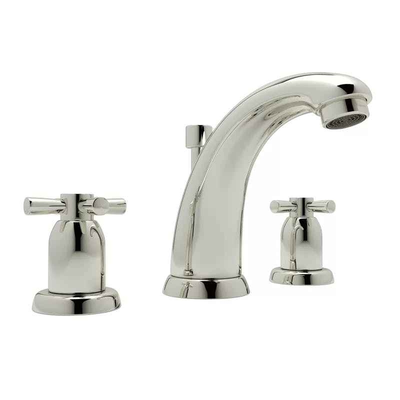 Transitional Polished Nickel Widespread Bathroom Faucet