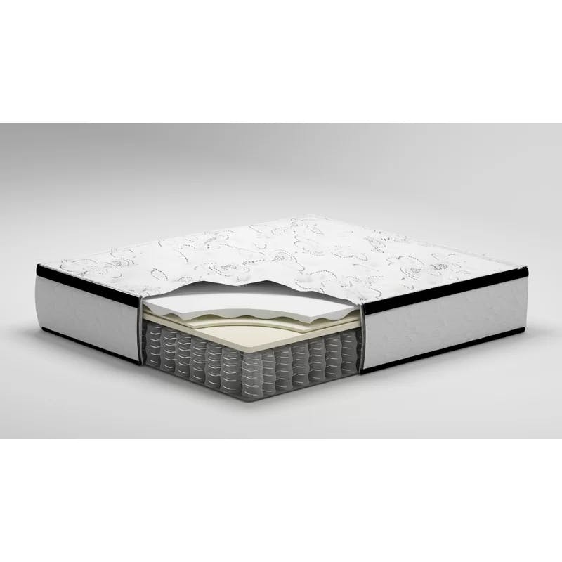 Modern Twin Gel Memory Foam & Innerspring Hybrid Mattress, White
