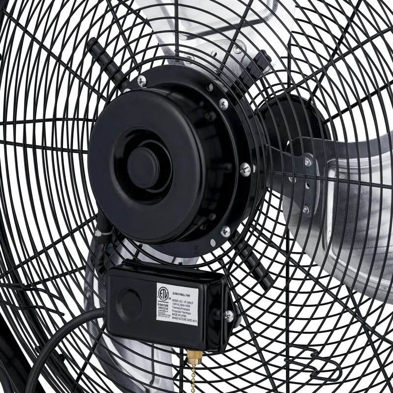 Newair 20" Black High-Velocity Outdoor Wall-Mount Fan with 3 Speeds