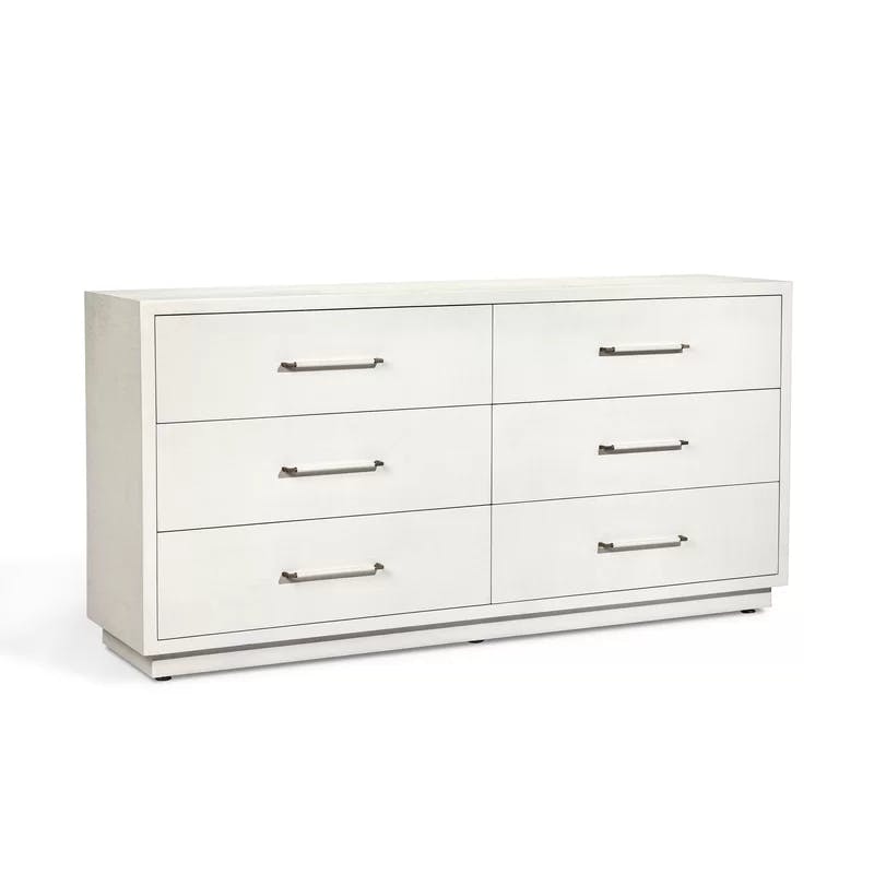 Taylor Double 6-Drawer White Champagne Sideboard