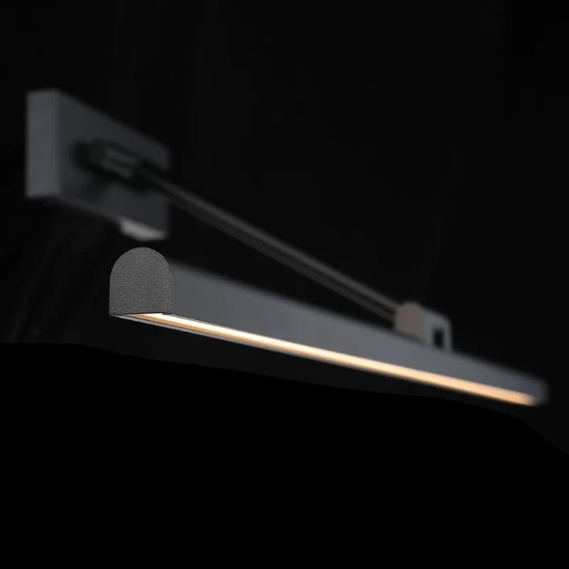 Sleek Black Adjustable LED Wall Picture Light, 33"