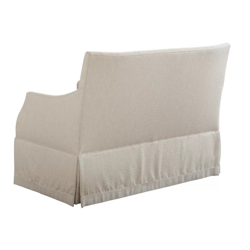 Elegant 51'' Upholstered Settee with Tufted Tight Back and Down Fill Cushions