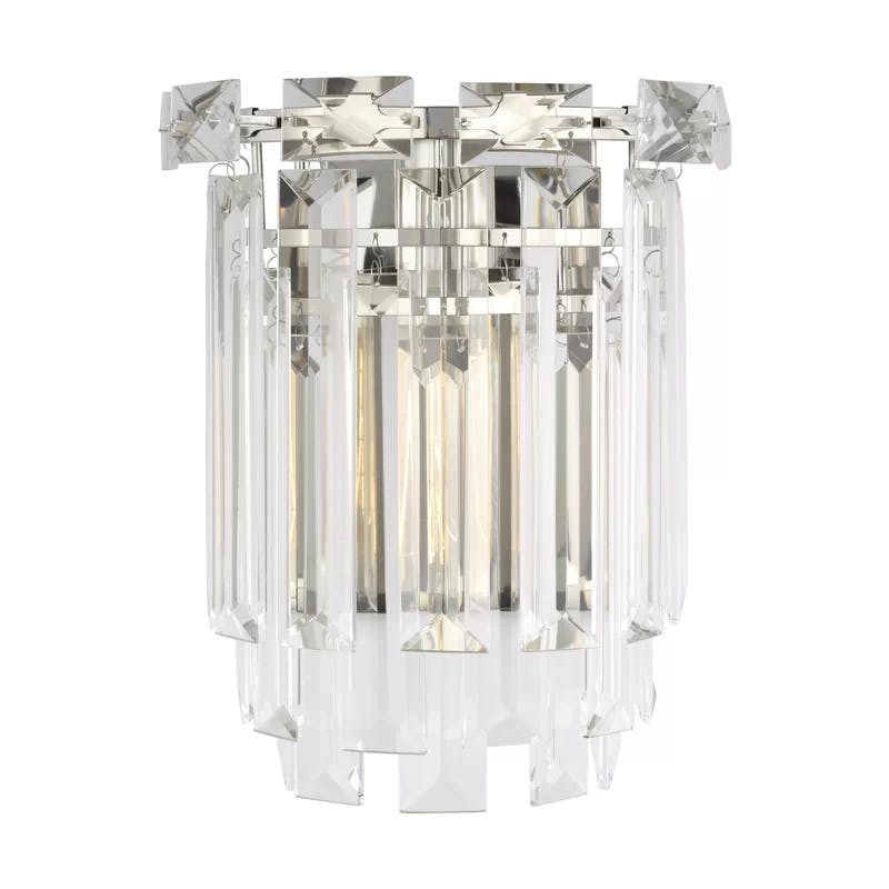 Arden Collection Polished Nickel 13" Cylinder Wall Sconce