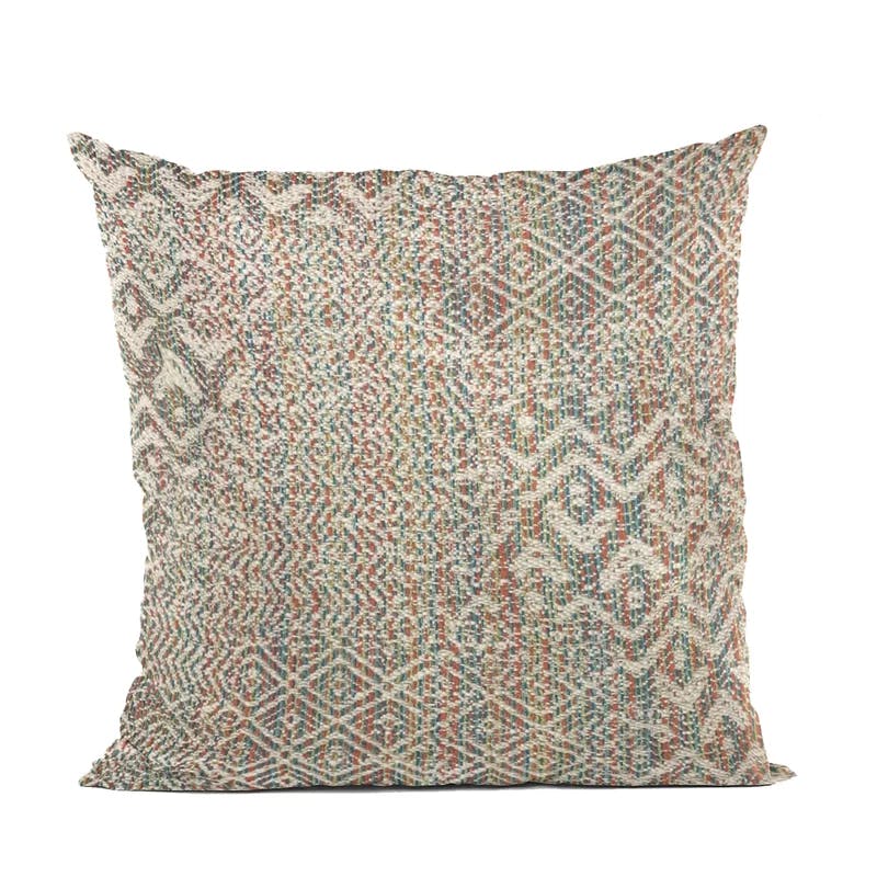 Lux Geo 20" Square Cotton Blend Reversible Throw Pillow