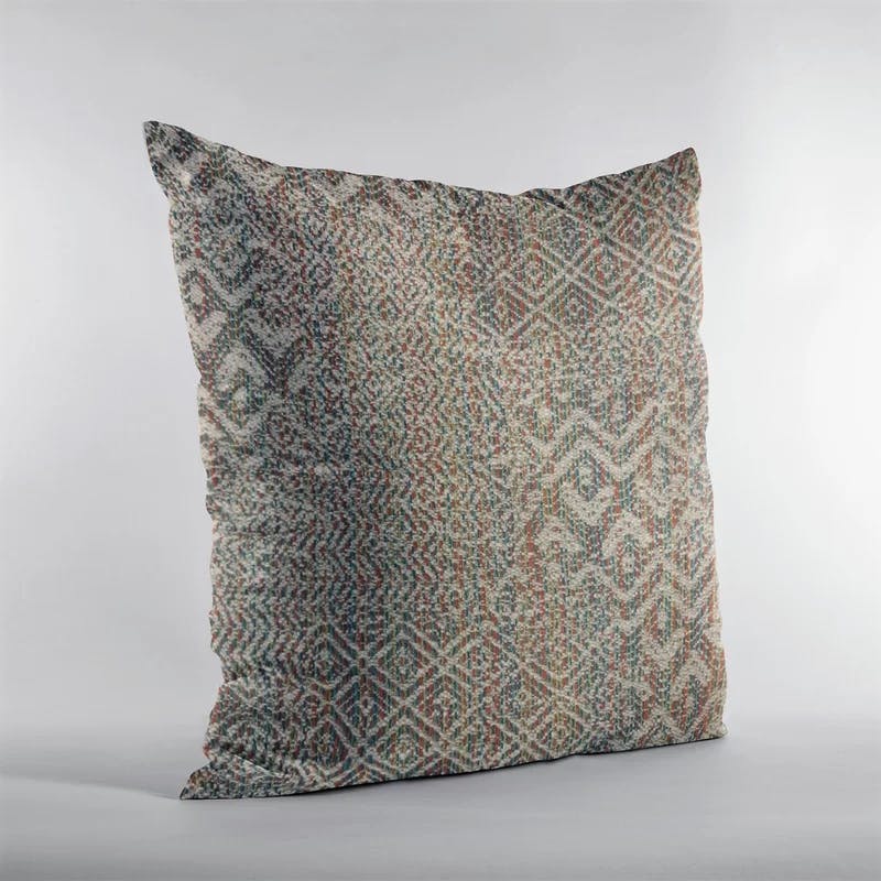 Lux Geo 20" Square Cotton Blend Reversible Throw Pillow