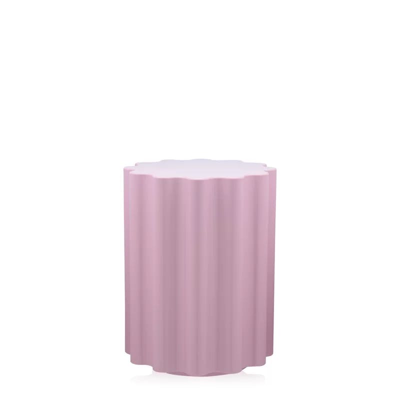 Colonna Glossy Pink Thermoplastic Side Table/Stool