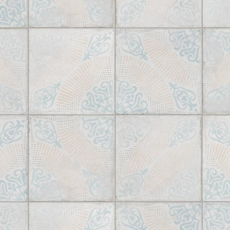 Barcelona Decor Guell 6" Matte Porcelain Vintage Floor & Wall Tile