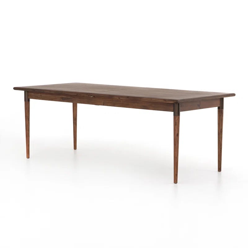 Scandinavian Inspired Extendable Dining Table in Classic Brown
