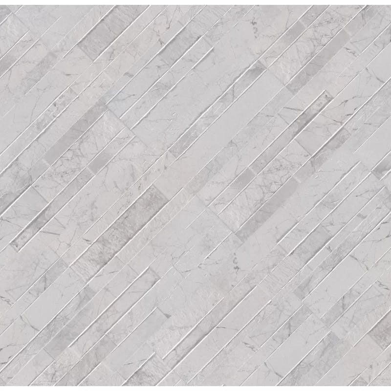 Carrara White 6" x 24" Porcelain Ledger Panel Wall Tile