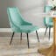 Mint Velvet Adorn 22" Tufted Side Chair with Gold Accents