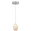 Elegant Mini Quartz LED Drop Light with Silver Leaf Canopy
