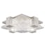 Zen Inspired 4-Light LED Silver Flush Mount with Cast Glass